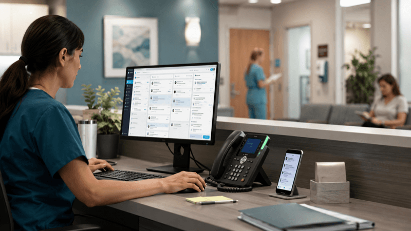 AI answering patient calls and messages instantly across every channel